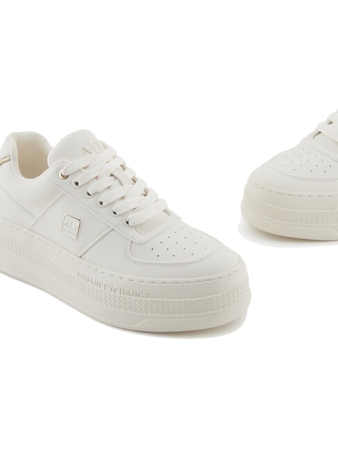 JANE Sneakers platform off white+pale gold - Scarpe Donna