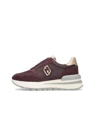 LIUJO AMAZING 25 Sneakers in suede e mesh cremisi/light gold - Scarpe Donna - 2