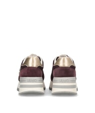 LIUJO AMAZING 25 Sneakers in suede e mesh cremisi/light gold - Scarpe Donna - 7