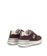 LIUJO AMAZING 25 Sneakers in suede e mesh cremisi/light gold - Scarpe Donna - 6