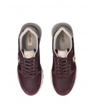 LIUJO AMAZING 25 Sneakers in suede e mesh cremisi/light gold - Scarpe Donna - 4