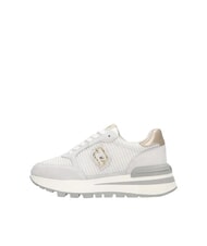 LIUJO AMAZING 25 Sneakers in suede e mesh off white/light gold - Scarpe Donna - 2