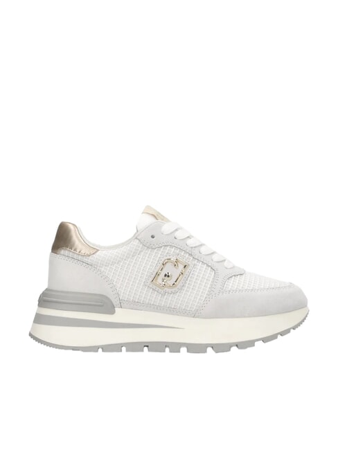 AMAZING 25 Sneakers in suede e mesh off white/light gold - Scarpe Donna