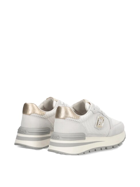 AMAZING 25 Sneakers in suede e mesh off white/light gold - Scarpe Donna