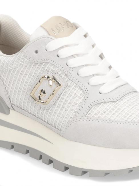 AMAZING 25 Sneakers in suede e mesh off white/light gold - Scarpe Donna