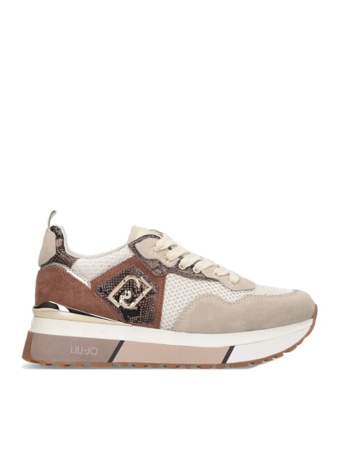 MAXI WONDER 01 Sneakers platform con dettagli python rope/chocolate - Scarpe Donna