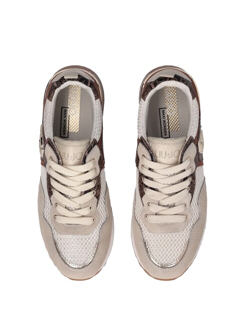 MAXI WONDER 01 Sneakers platform con dettagli python rope/chocolate - Scarpe Donna