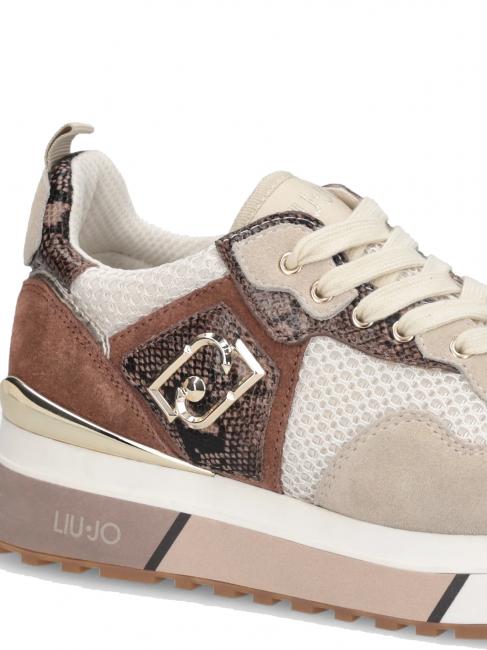 MAXI WONDER 01 Sneakers platform con dettagli python rope/chocolate - Scarpe Donna