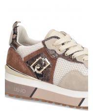LIUJO MAXI WONDER 01 Sneakers platform con dettagli python rope/chocolate - Scarpe Donna - 5