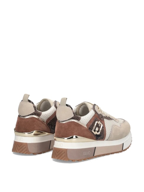 MAXI WONDER 01 Sneakers platform con dettagli python rope/chocolate - Scarpe Donna