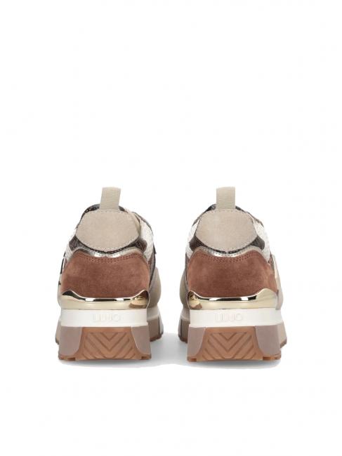 MAXI WONDER 01 Sneakers platform con dettagli python rope/chocolate - Scarpe Donna