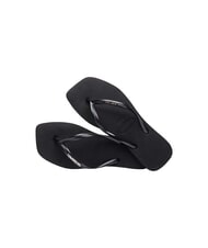 HAVAIANAS SQUARE LOGO Infradito black/silver - Scarpe Donna - 2