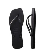 HAVAIANAS SQUARE LOGO Infradito black/silver - Scarpe Donna - 3