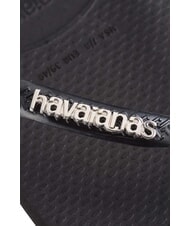 HAVAIANAS SQUARE LOGO Infradito black/silver - Scarpe Donna - 4