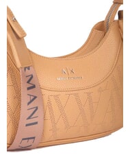 ARMANI EXCHANGE WAVE Borsa media traforata a tracolla camel rose - Borse Donna - 4