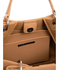 ARMANI EXCHANGE WAVE Borsa a mano grande traforata camel rose - Borse Donna - 4