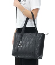 ARMANI EXCHANGE SILVYE MONOGRAM Borsa shopping a spalla black/black - Borse Donna - 5
