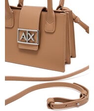 ARMANI EXCHANGE JODIE Borsa a cartelletta mini camel rose - Borse Donna - 3
