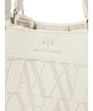 ARMANI EXCHANGE WAVE Borsa media traforata con tracolla brilliant white - Borse Donna - 3