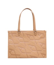 ARMANI EXCHANGE GYNGER Borsa a spalla stampa logo all over camel rose/camel rose - Borse Donna - 4