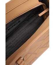 ARMANI EXCHANGE GYNGER Borsa a spalla stampa logo all over camel rose/camel rose - Borse Donna - 5