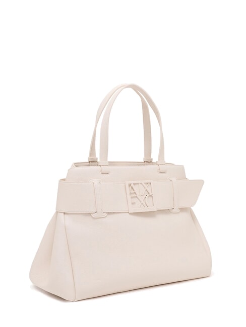 SUSIE SOFT Borsa a spalla con fibbia logata off white - Borse Donna