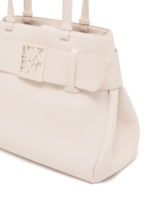 SUSIE SOFT Borsa a spalla con fibbia logata off white - Borse Donna
