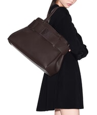 ARMANI EXCHANGE SUSIE SOFT Borsa a spalla con fibbia logata hot fudge - Borse Donna - 7