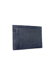 ARMANI EXCHANGE BARCELONA Porta carte di credito piatto in pelle deep navy - Portafogli Uomo - 3