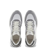 ARMANI EXCHANGE A|X Sneakers con maxi logo laterale neutral grey+off wht - Scarpe Uomo - 3