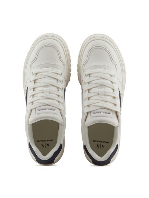 A|X Sneakers banda laterale a contrasto off white+deep navy - Scarpe Uomo