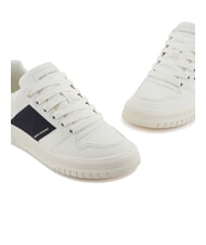 ARMANI EXCHANGE A|X Sneakers banda laterale a contrasto off white+deep navy - Scarpe Uomo - 4
