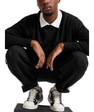 ARMANI EXCHANGE A|X Sneakers con inserti a contrasto off white+jet set - Scarpe Uomo - 7