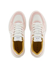 ARMANI EXCHANGE A|X Sneakers chunky inserti in mesh light rose+off white - Scarpe Donna - 4