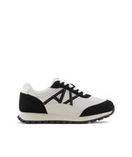 ARMANI EXCHANGE A|X Sneakers mesh con logo a contrasto off white+black - Scarpe Donna - 2