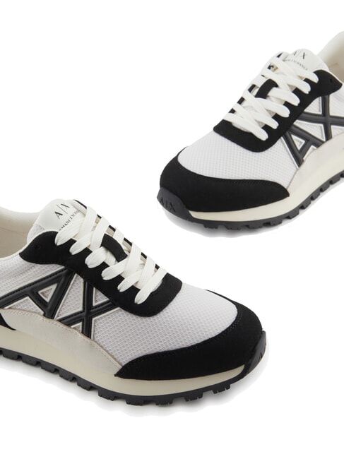 A|X Sneakers mesh con logo a contrasto off white+black - Scarpe Donna