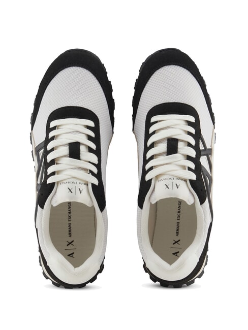 A|X Sneakers mesh con logo a contrasto off white+black - Scarpe Donna