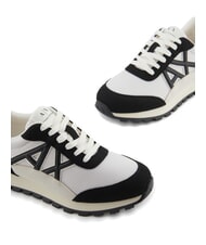 ARMANI EXCHANGE A|X Sneakers mesh con logo a contrasto off white+black - Scarpe Donna - 4