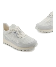 ARMANI EXCHANGE A|X Sneakers con logo all over light grey+off white - Scarpe Donna - 4