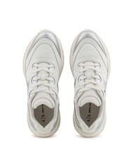 ARMANI EXCHANGE A|X Sneakers in tessuto mesh silver+off white - Scarpe Donna - 3