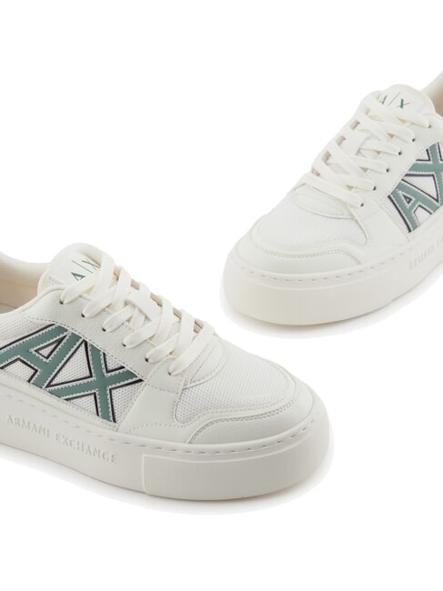 A|X Sneakers con logo a contrasto off wht+dark fr.grn - Scarpe Donna