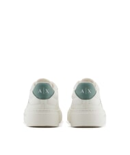 ARMANI EXCHANGE A|X Sneakers con logo a contrasto off wht+dark fr.grn - Scarpe Donna - 3