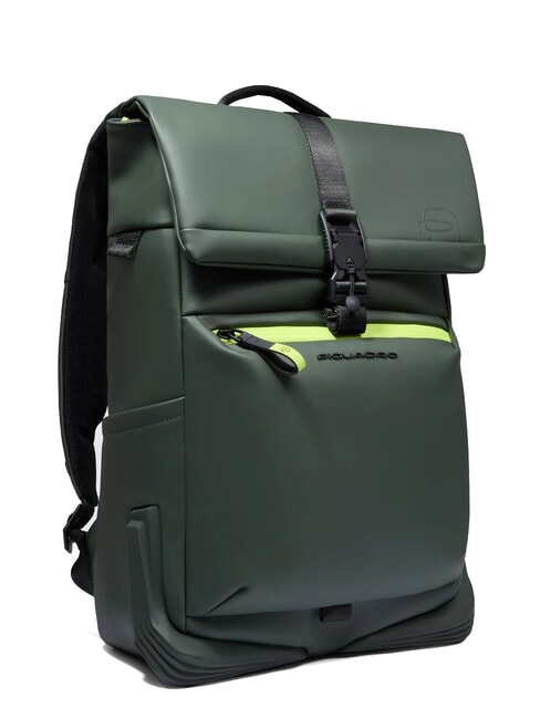 CORNER SPECIALE GOMMATO Zaino roll-top, porta pc 14" VERDE - Zaini da lavoro porta PC