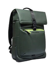 PIQUADRO CORNER SPECIALE GOMMATO Zaino roll-top, porta pc 14" VERDE - Zaini da lavoro porta PC - 2