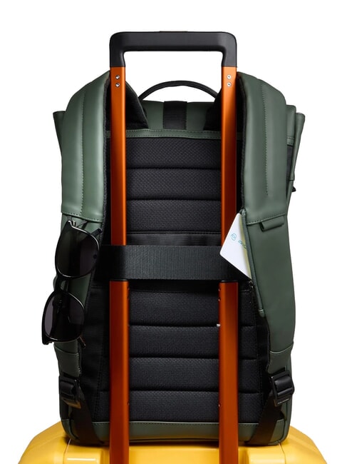 CORNER SPECIALE GOMMATO Zaino roll-top, porta pc 14" VERDE - Zaini da lavoro porta PC