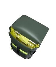 PIQUADRO CORNER SPECIALE GOMMATO Zaino roll-top, porta pc 14" VERDE - Zaini da lavoro porta PC - 4
