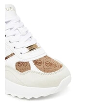 GUESS KORENZO Sneakers runner 4G logo Beige/Brown - Scarpe Donna - 4