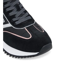 GUESS BAIL Sneakers runner misto pelle NERO - Scarpe Donna - 4
