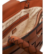 GUESS MAYLEE Borsa shopping intrecciata caramel - Borse Donna - 5