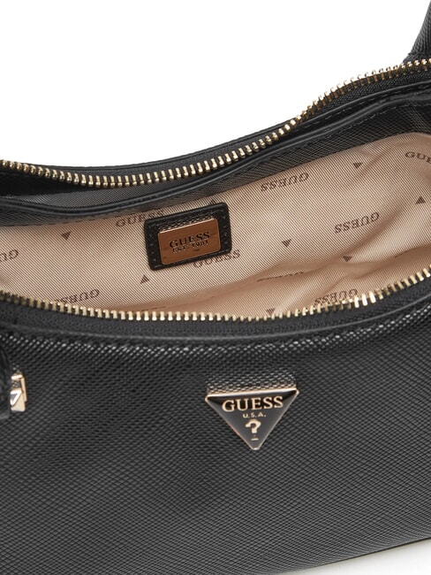 ROSALBA Borsa a spalla stampa saffiano NERO - Borse Donna